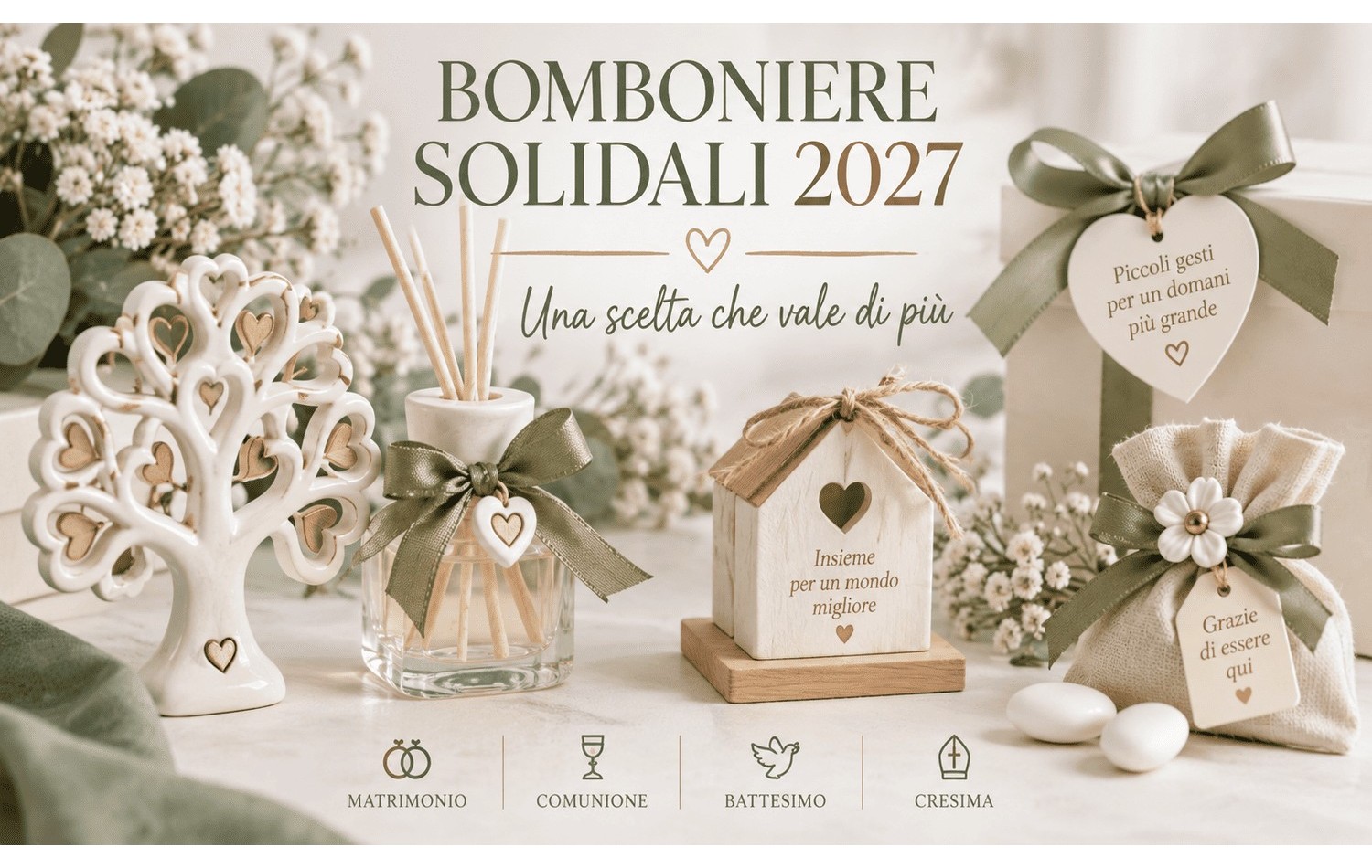 Bomboniere Solidali 2027: Cosa Sono, Come Funzionano e Come Sceglierle